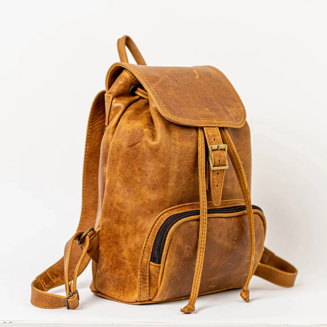 Leather Backpacks flap