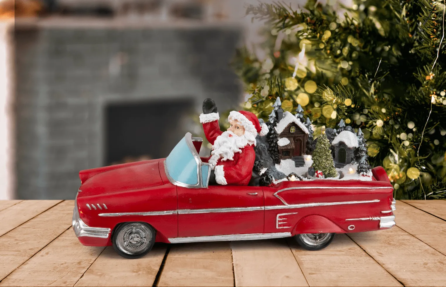 LED Musical Santa Truck with Rotating Scene