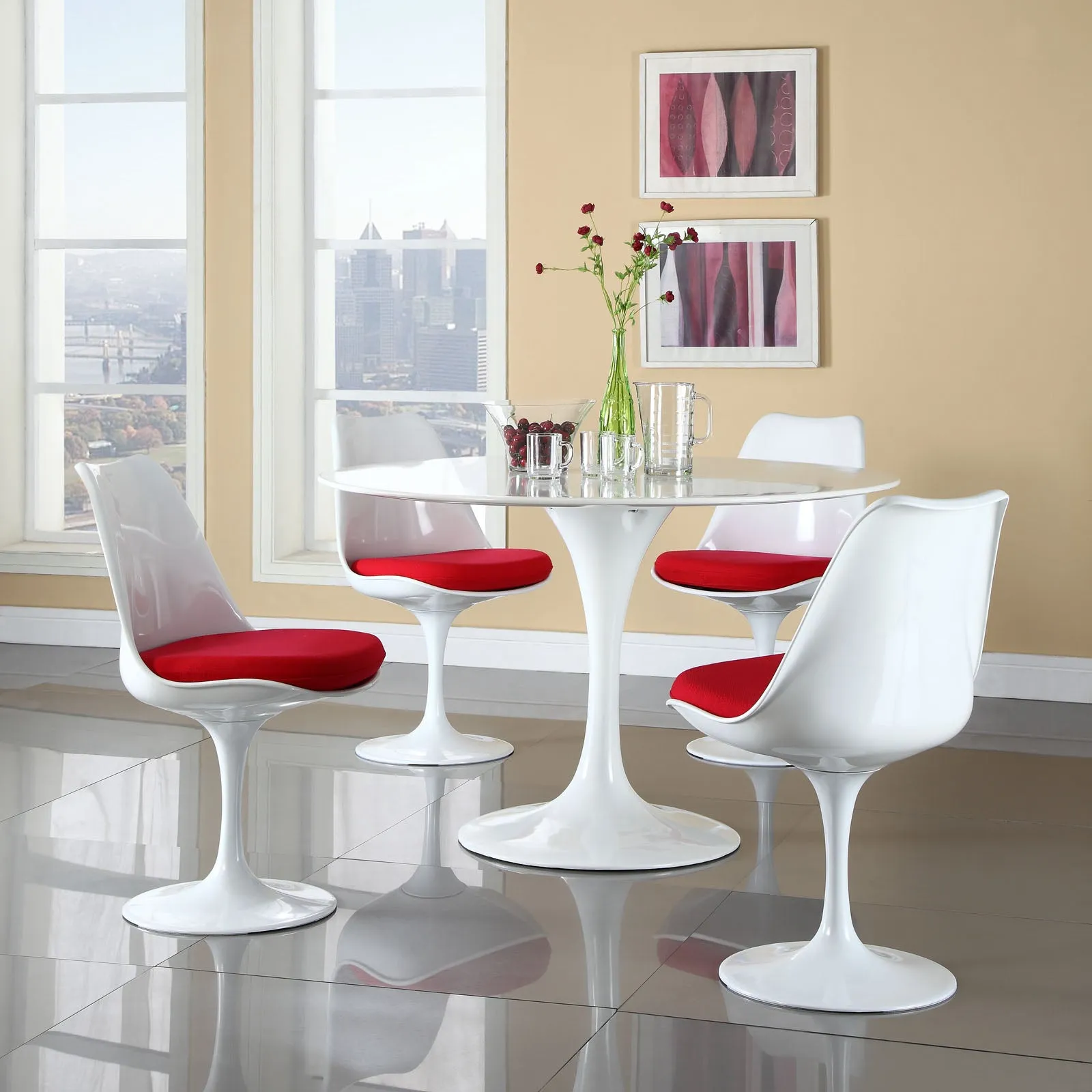 Lippa Dining Side Chair Fabric Set of 4