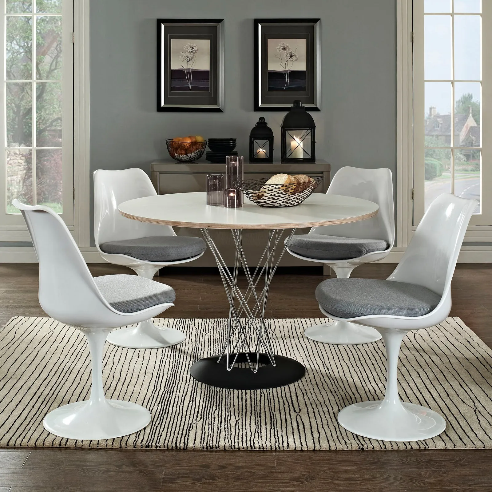 Lippa Dining Side Chair Fabric Set of 4