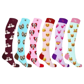 Lovebirds Compression Socks (6-Pairs)