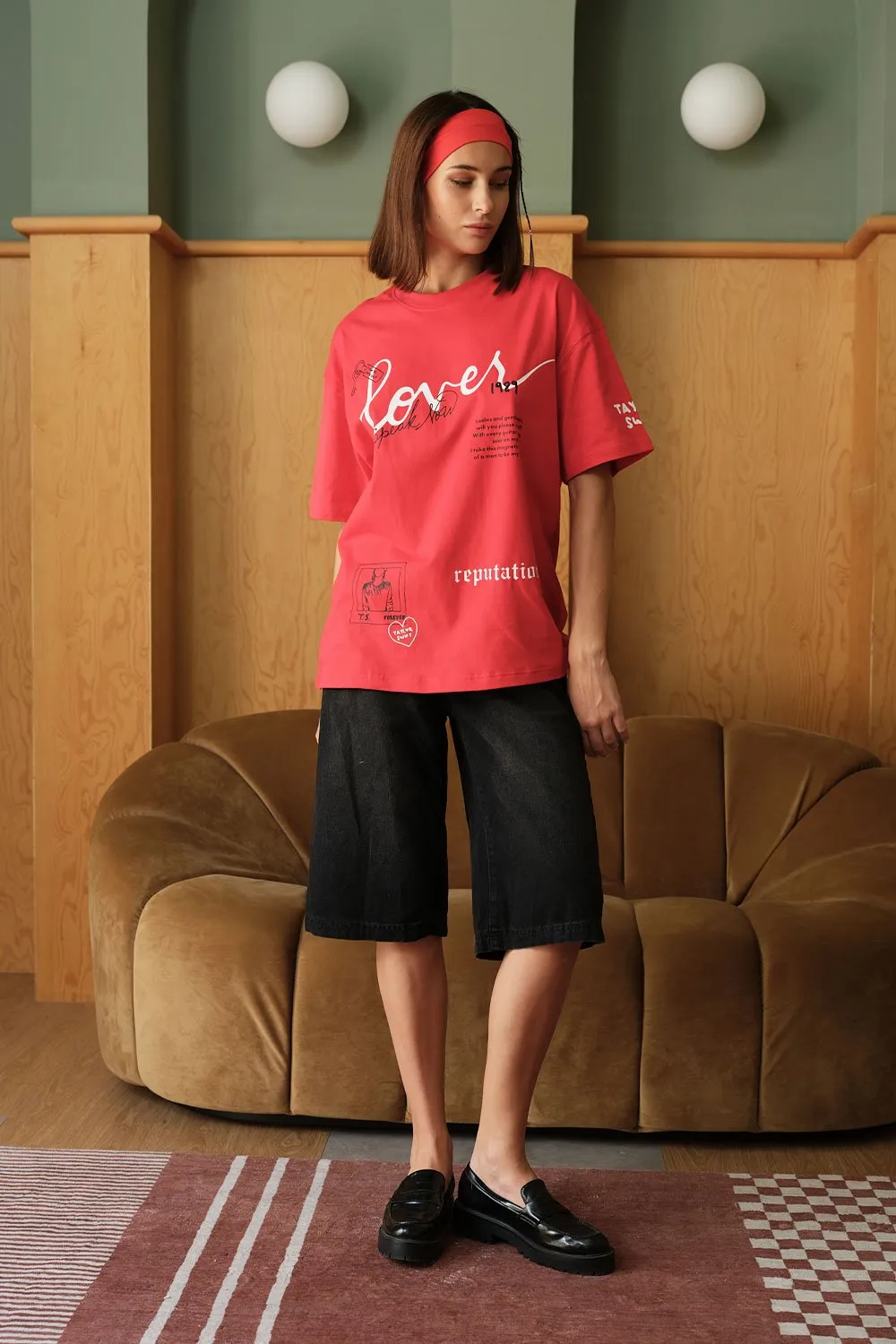 Lover Red Oversized T-shirt