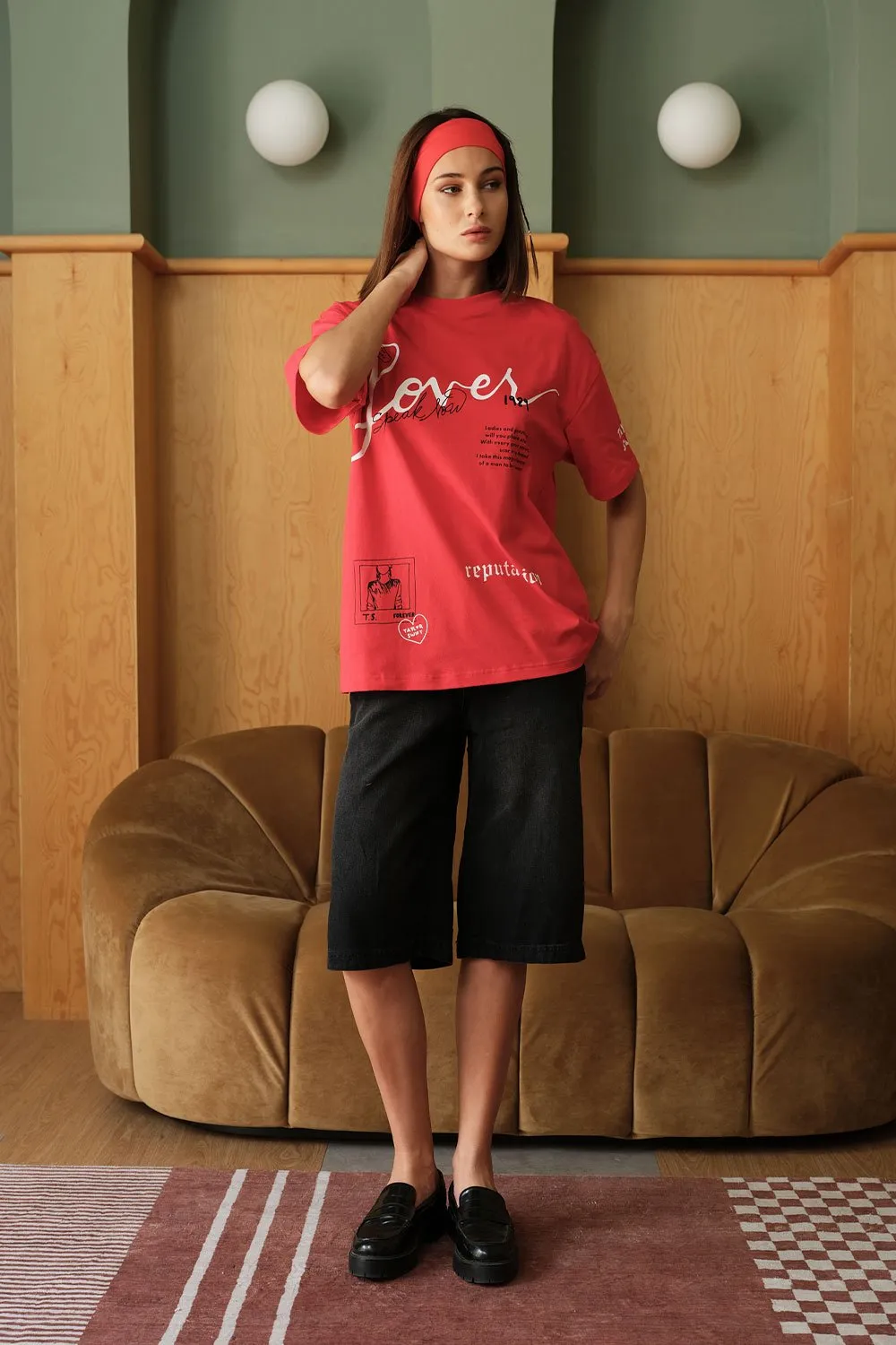 Lover Red Oversized T-shirt