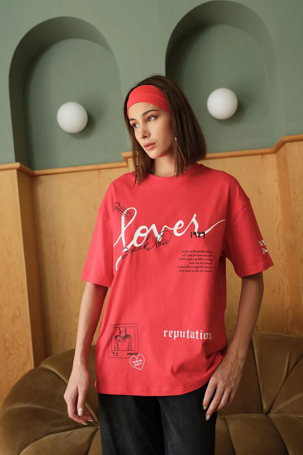 Lover Red Oversized T-shirt