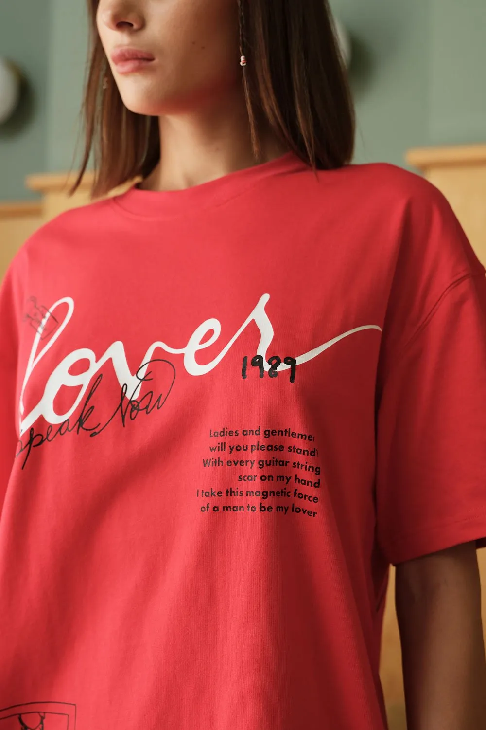 Lover Red Oversized T-shirt