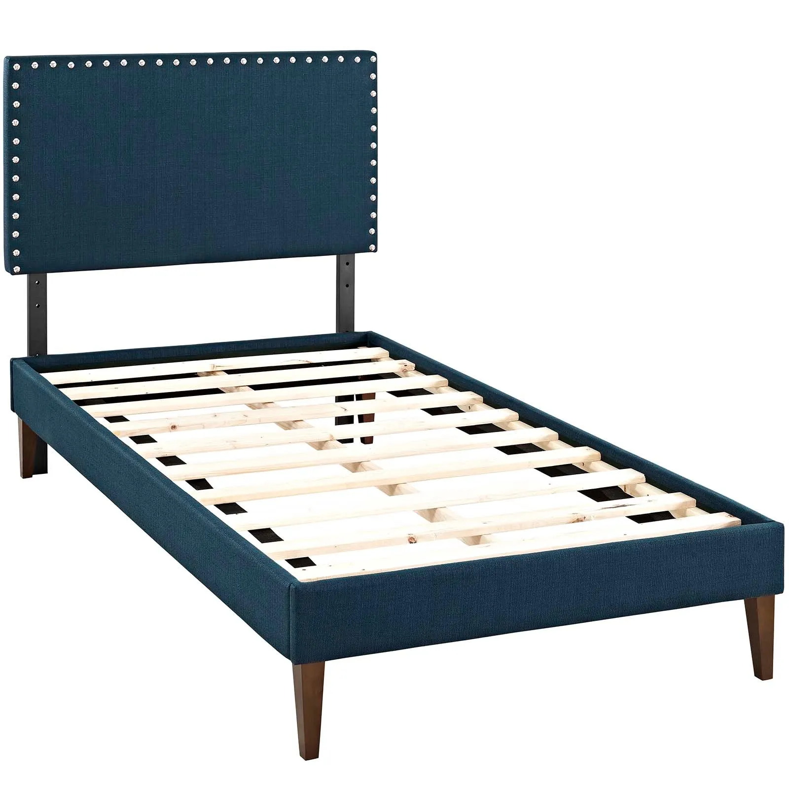 Macie Fabric Platform Bed with Squared Tapered Legs