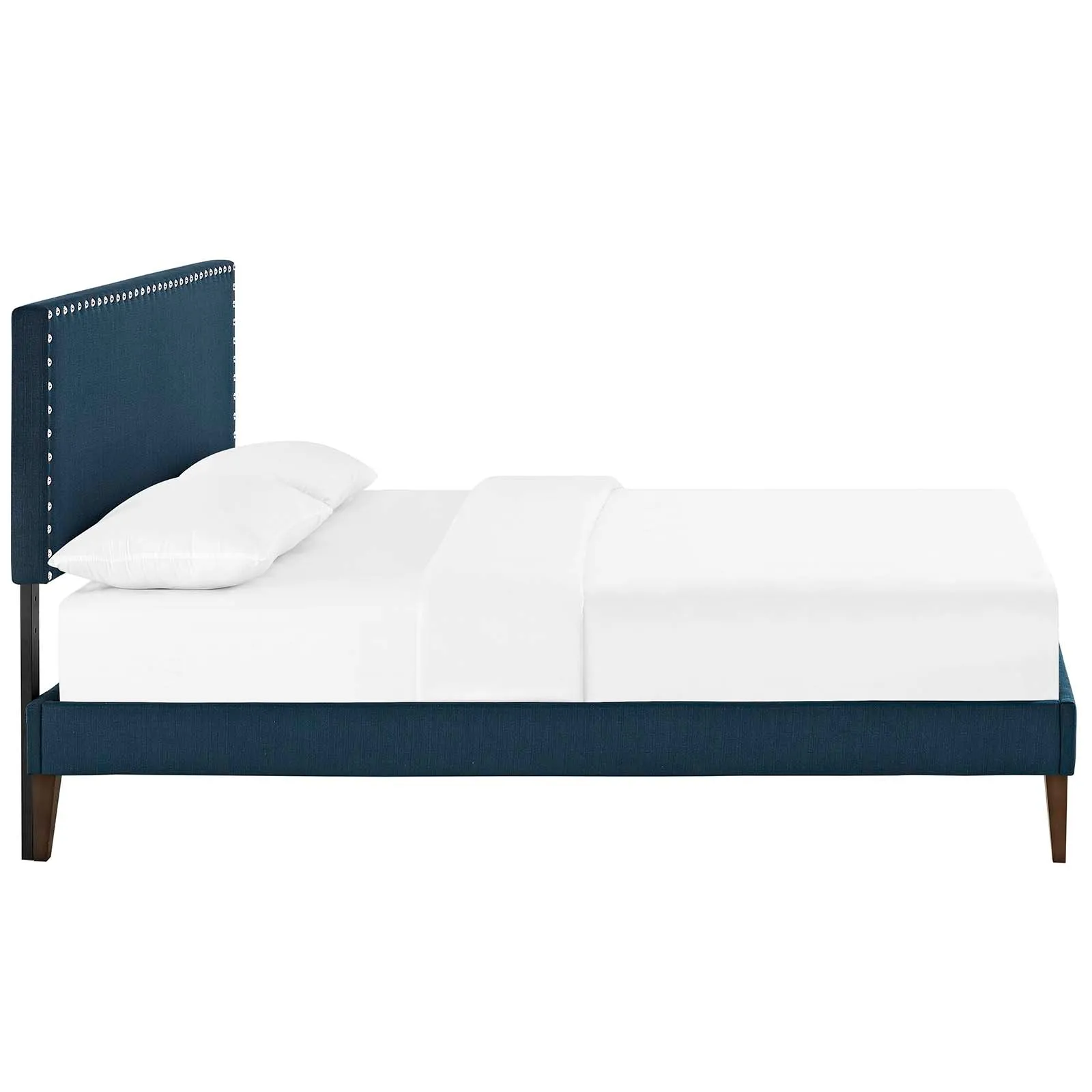 Macie Fabric Platform Bed with Squared Tapered Legs