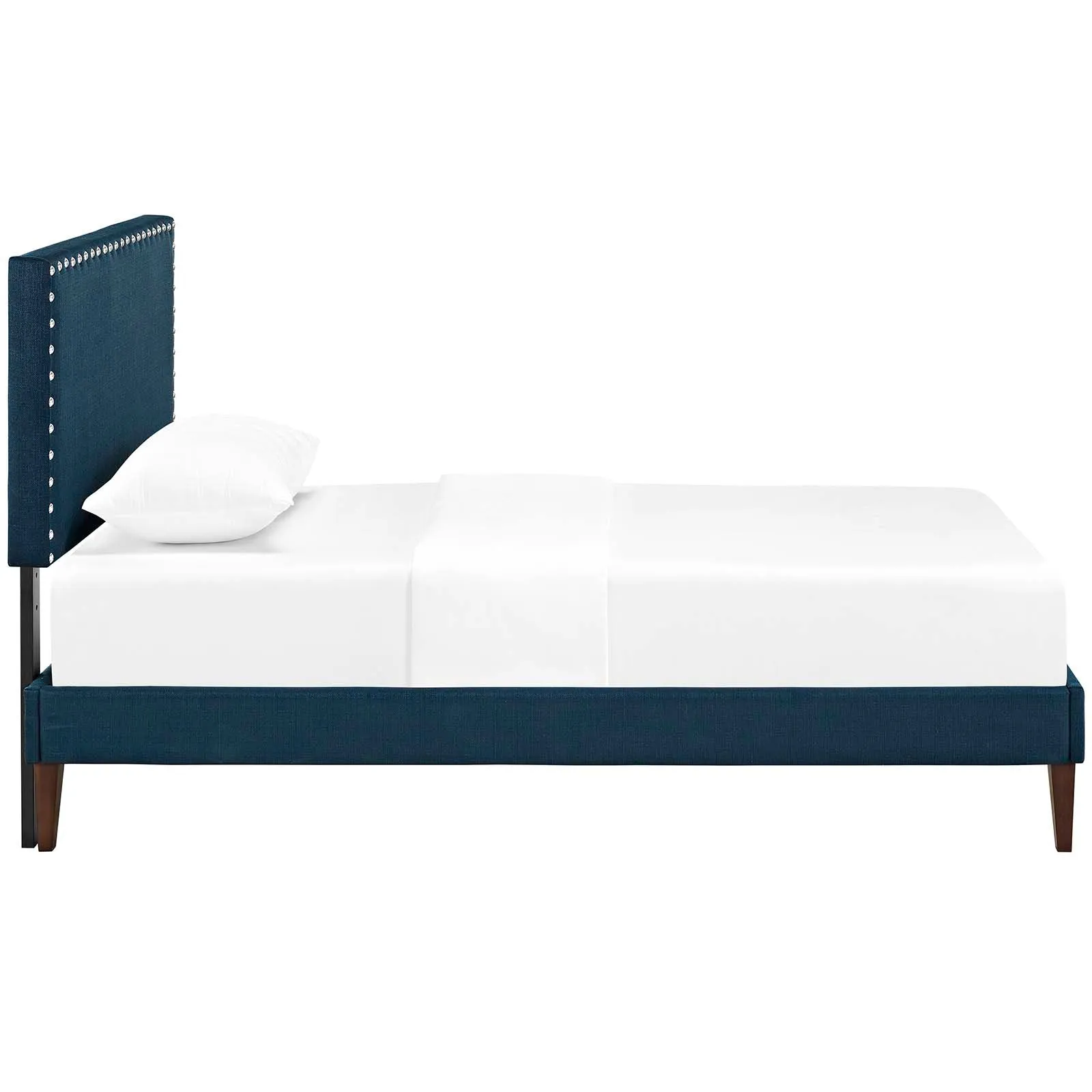 Macie Fabric Platform Bed with Squared Tapered Legs