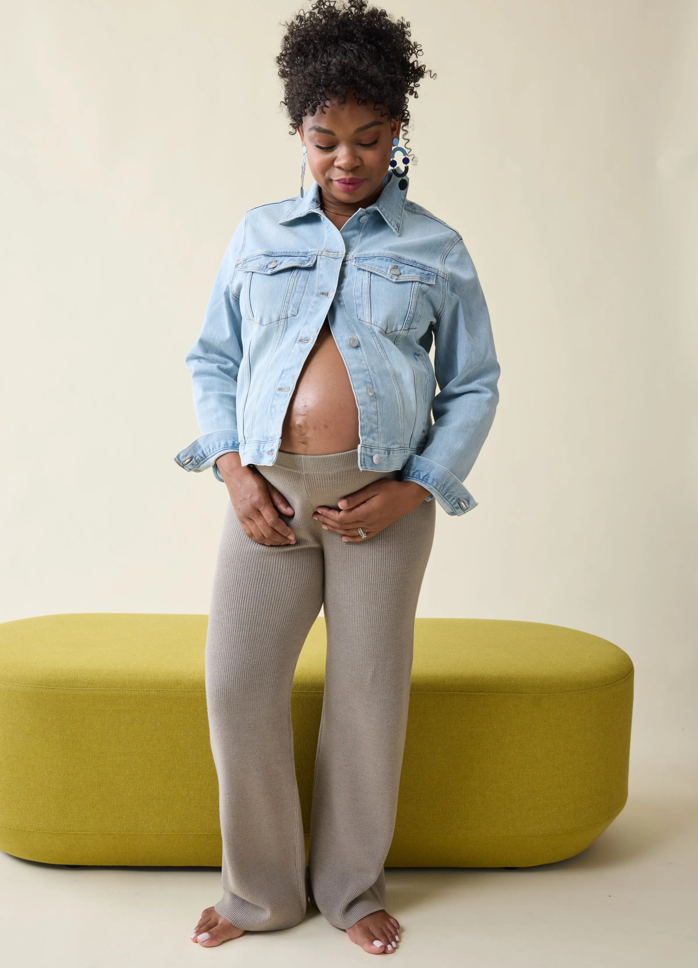 Mama & Baby Matching Maternity Denim Jacket