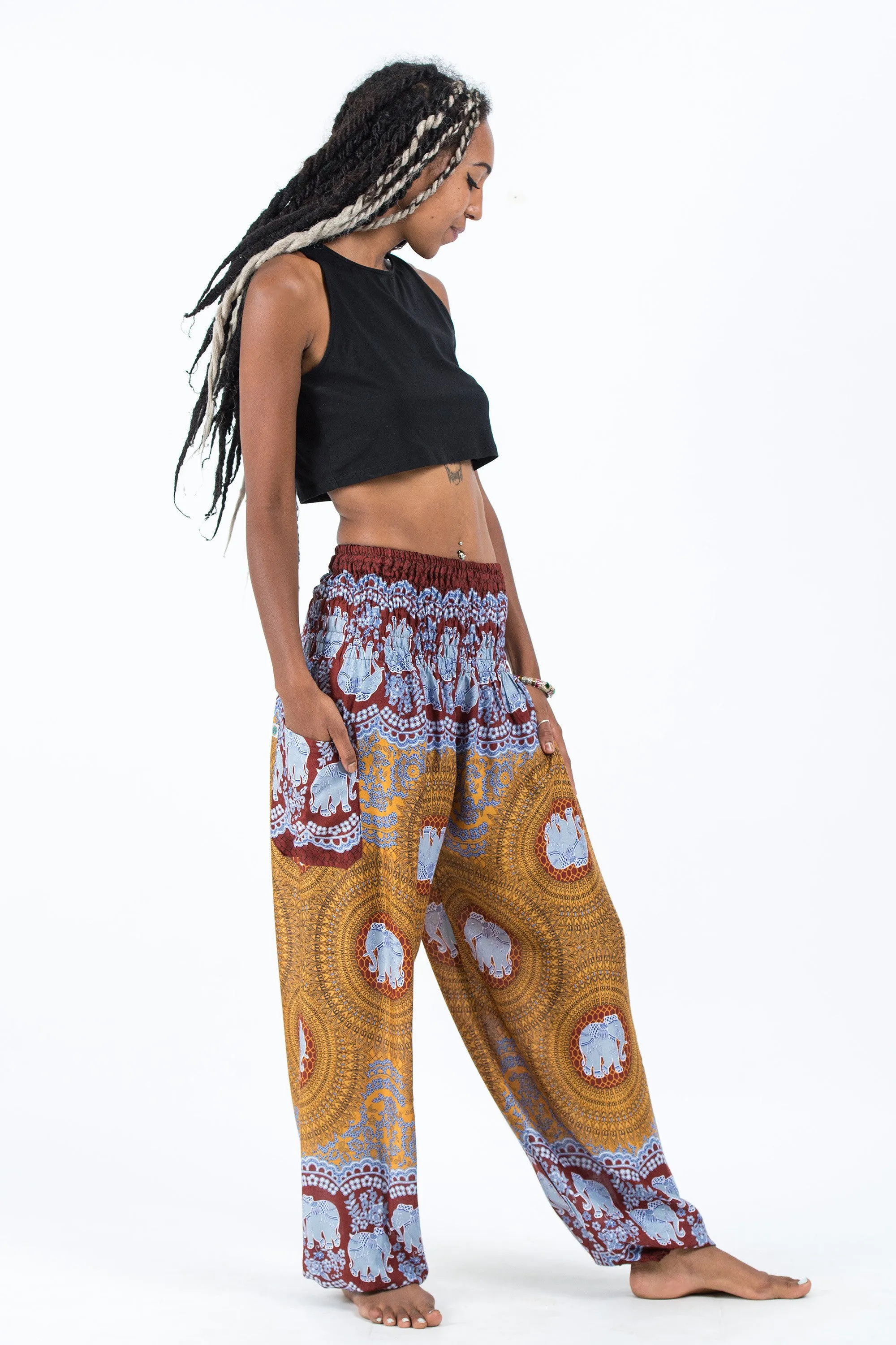 Mandala Elephant Women's Elephant Pants in Bronze