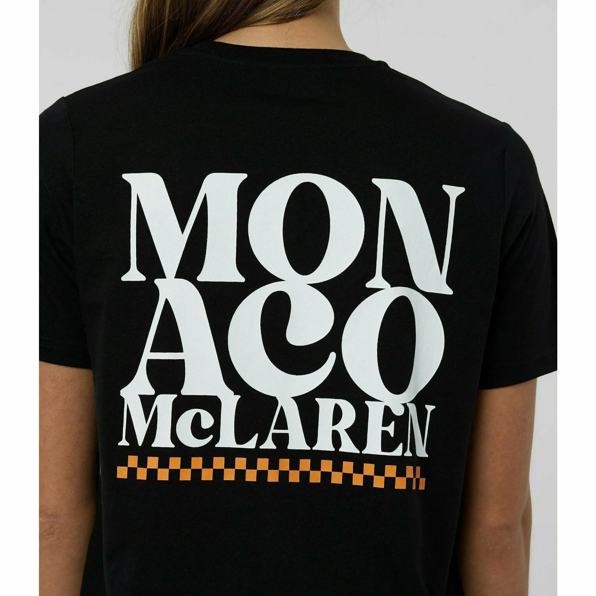 McLaren F1 Special Edition Monaco GP Women's Slogan T-Shirt - Blue/Black/Orange