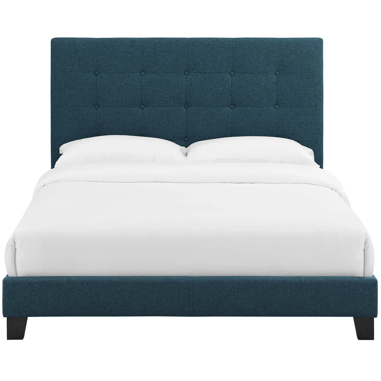 Melanie Tufted Button Upholstered Fabric Platform Bed