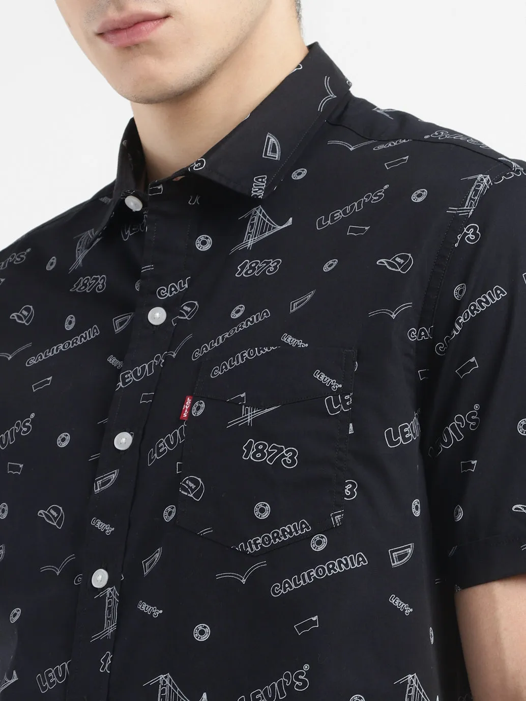 Men's All Over Printed Slim Fit Shirt