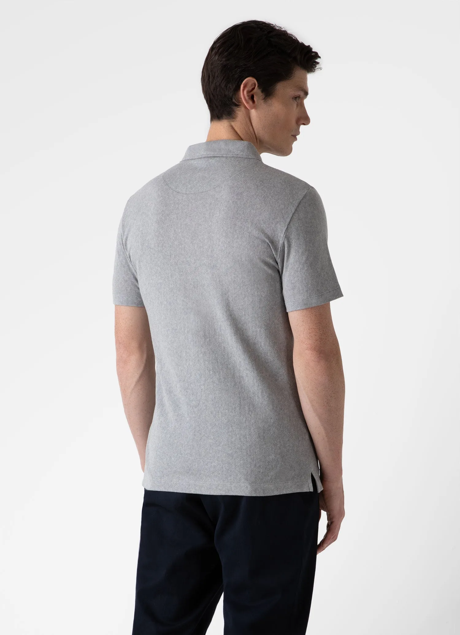 Men's Riviera Polo Shirt in Grey Melange