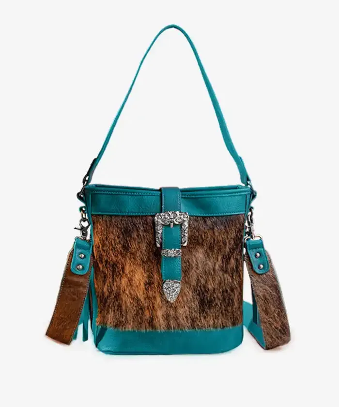 Montana West Buckle Cowhide Tote