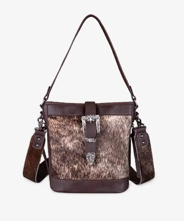 Montana West Buckle Cowhide Tote