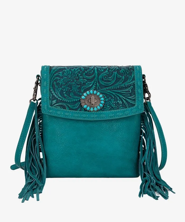 Montana West Tooled Concho Crossbody