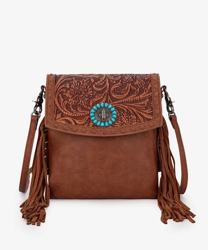 Montana West Tooled Concho Crossbody