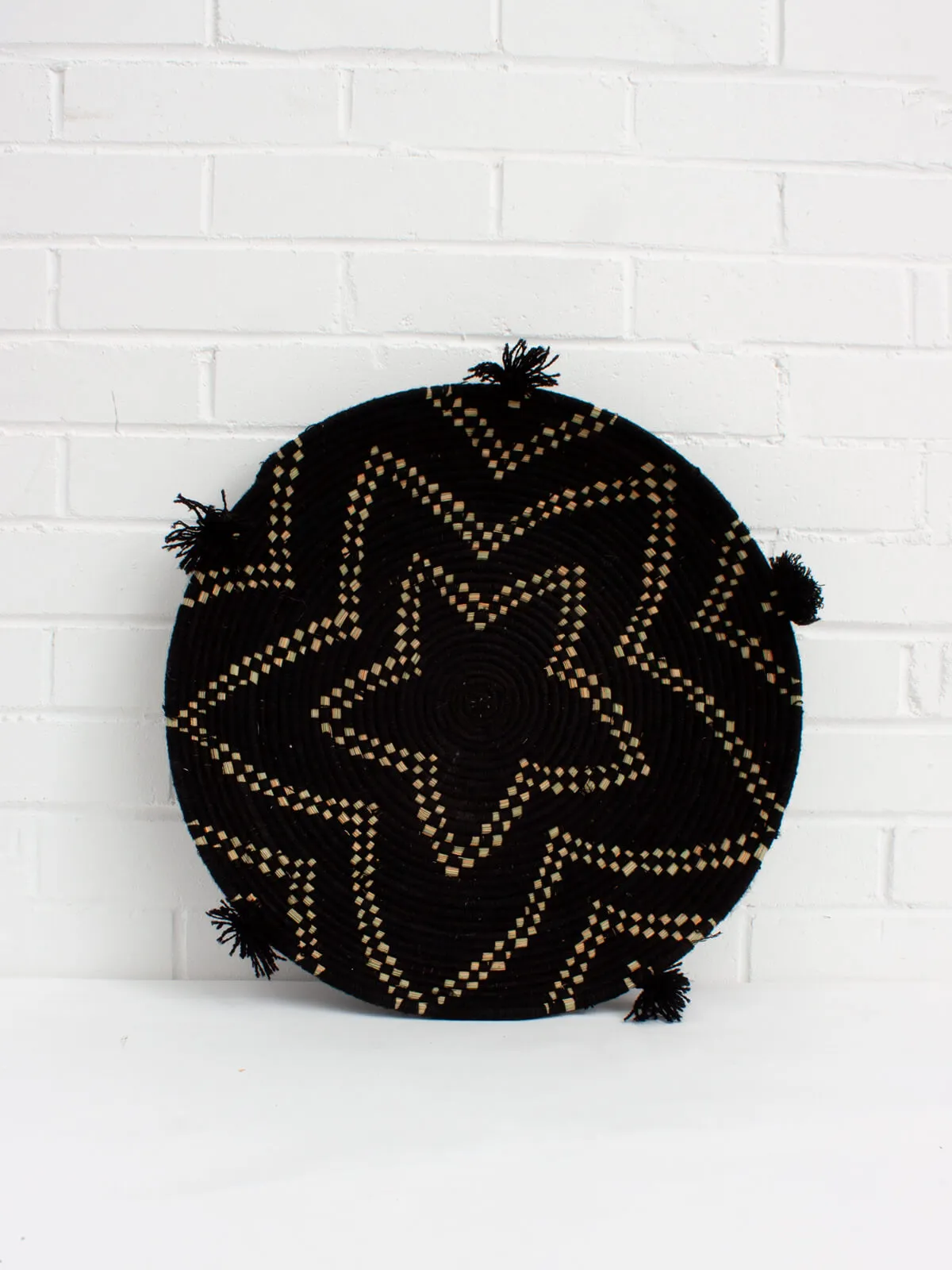 Moroccan Wool Plates, Black