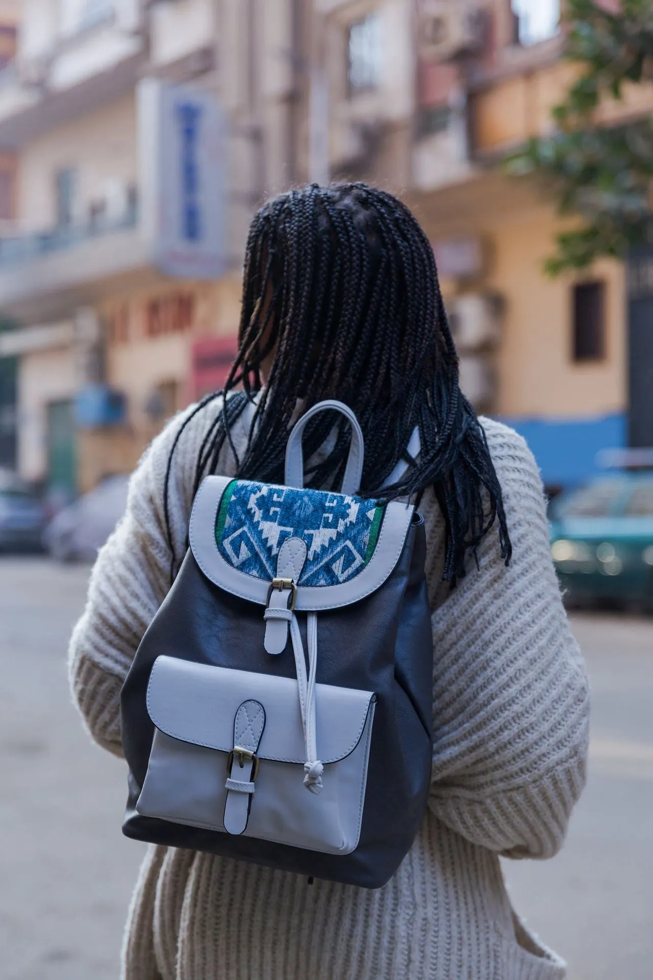 Navy Blue x Grey Original Backpack