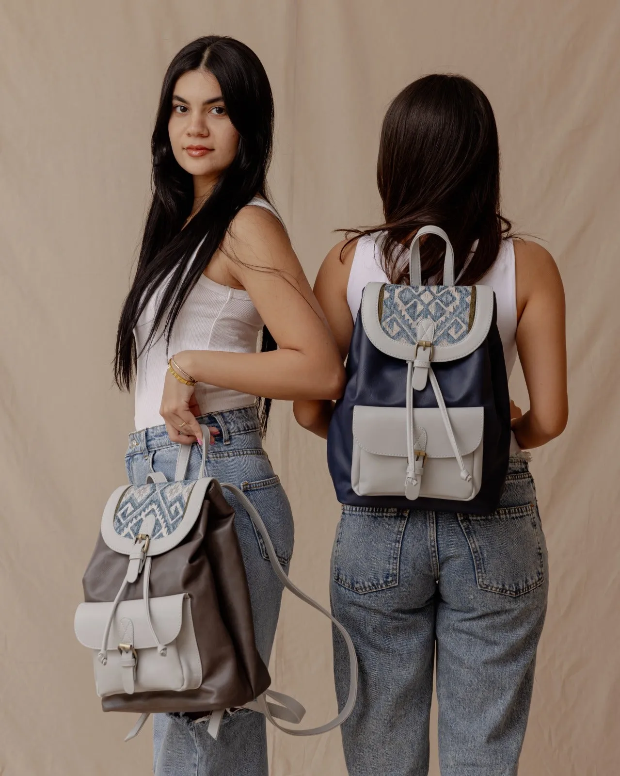 Navy Blue x Grey Original Backpack