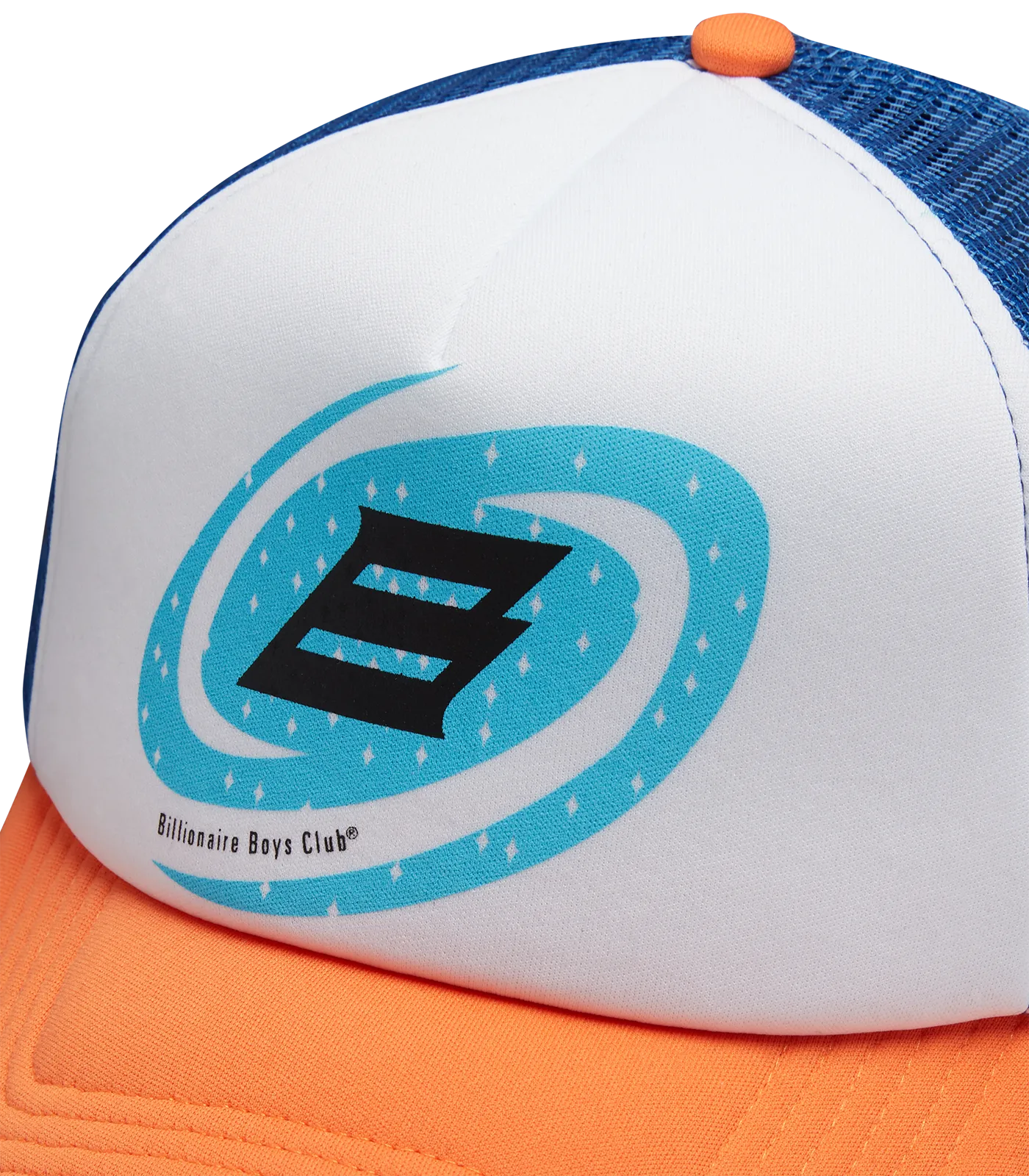 NEBULA TRUCKER CAP - ORANGE/BLUE