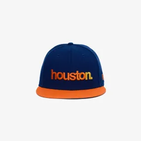 new era x premiumgoods. houston. 2tone 59fifty fitted (royal/orange)