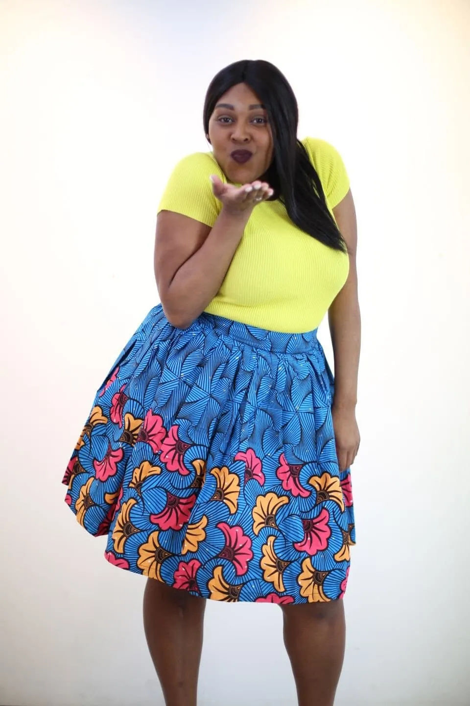 New in African Ankara Print Mini Skirt