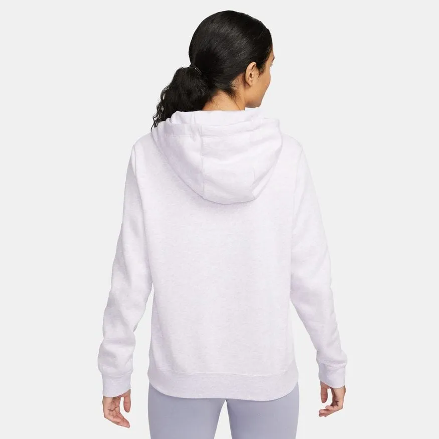 NIKE WOMEN'S SPORTSWEAR CLUB FLEECE PURPLE FUNNEL-NECK HOODIE