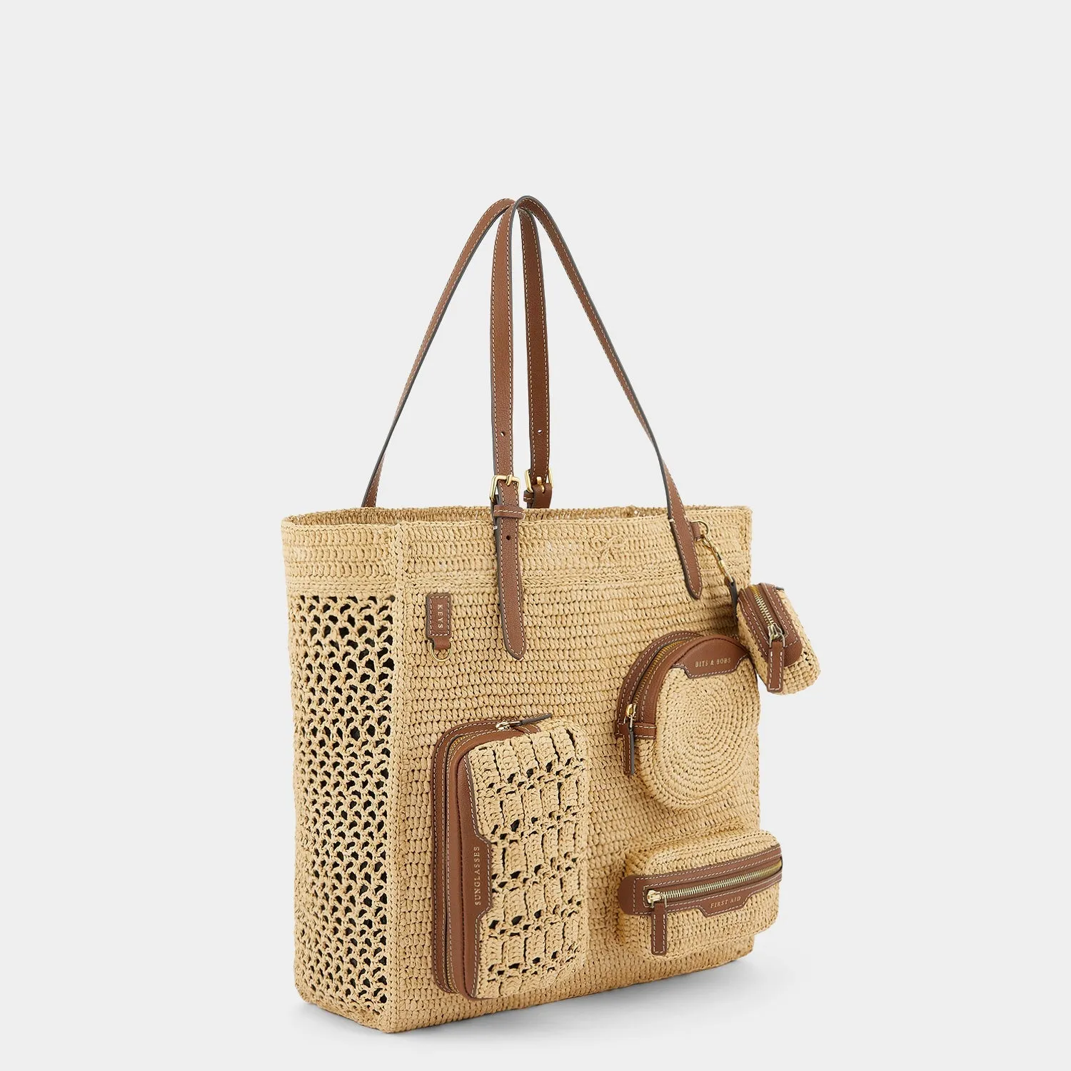 N/S Raffia Holiday Tote