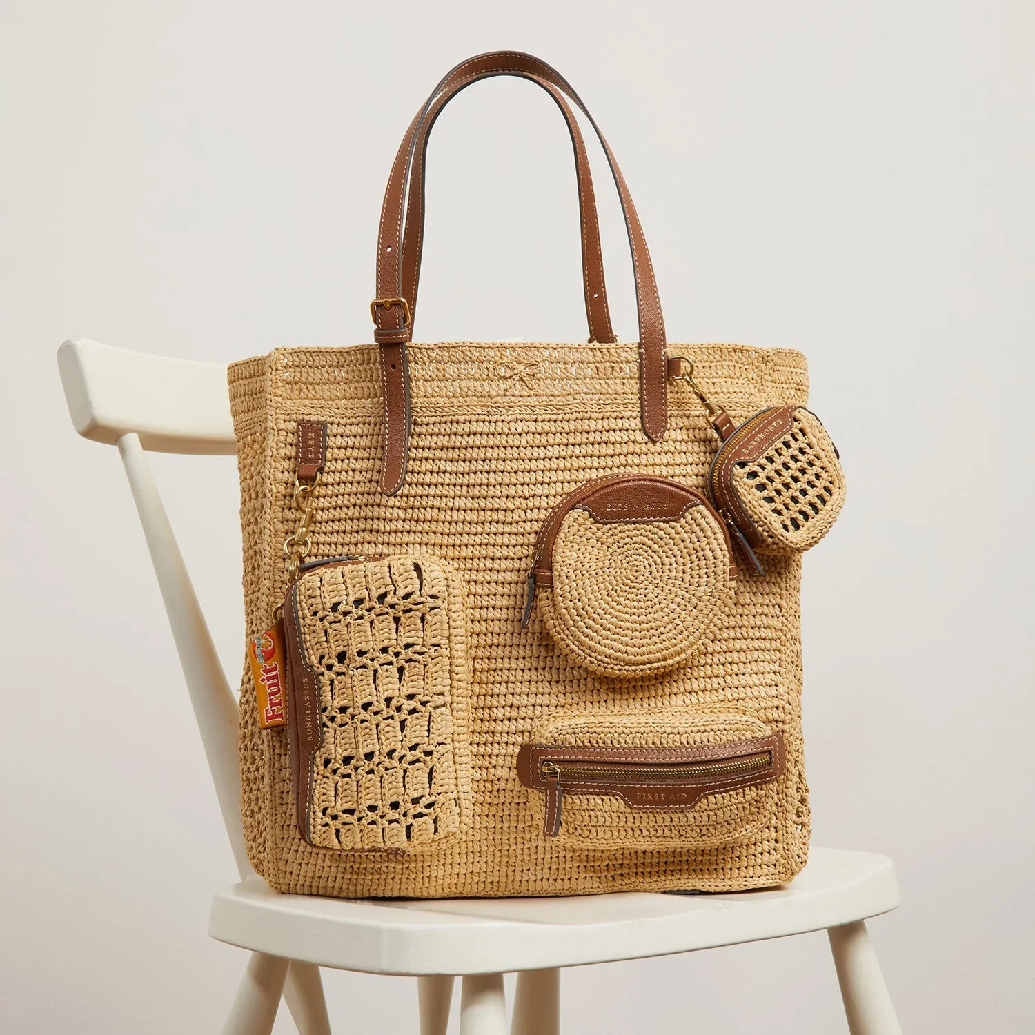 N/S Raffia Holiday Tote