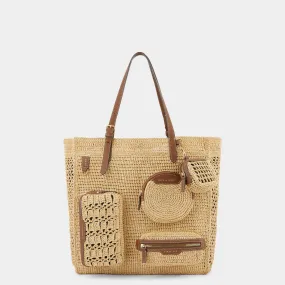 N/S Raffia Holiday Tote