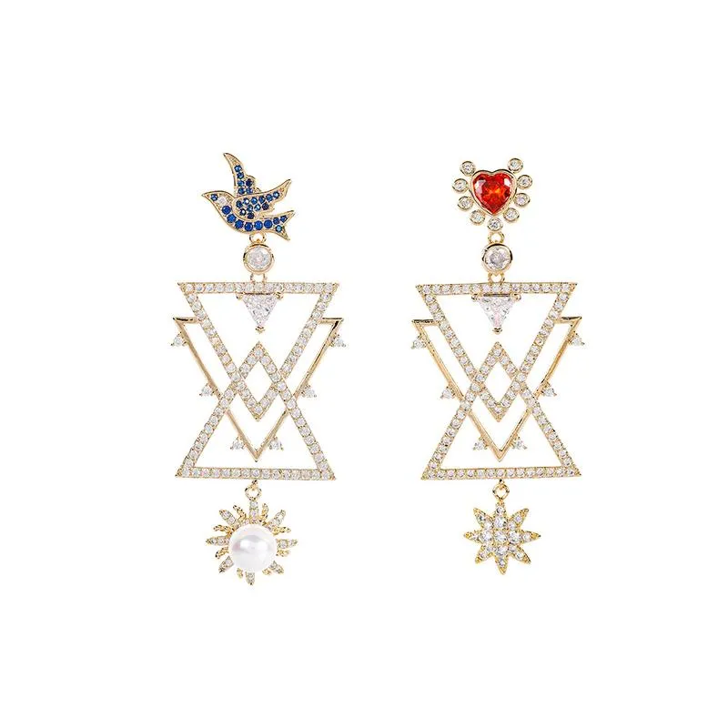 【ODN-E1127】2022 New Trendy Wish Tarot Series Earrings Temperament Personality Niche Light Luxury Design S925 Silver Needle Earrings For Women