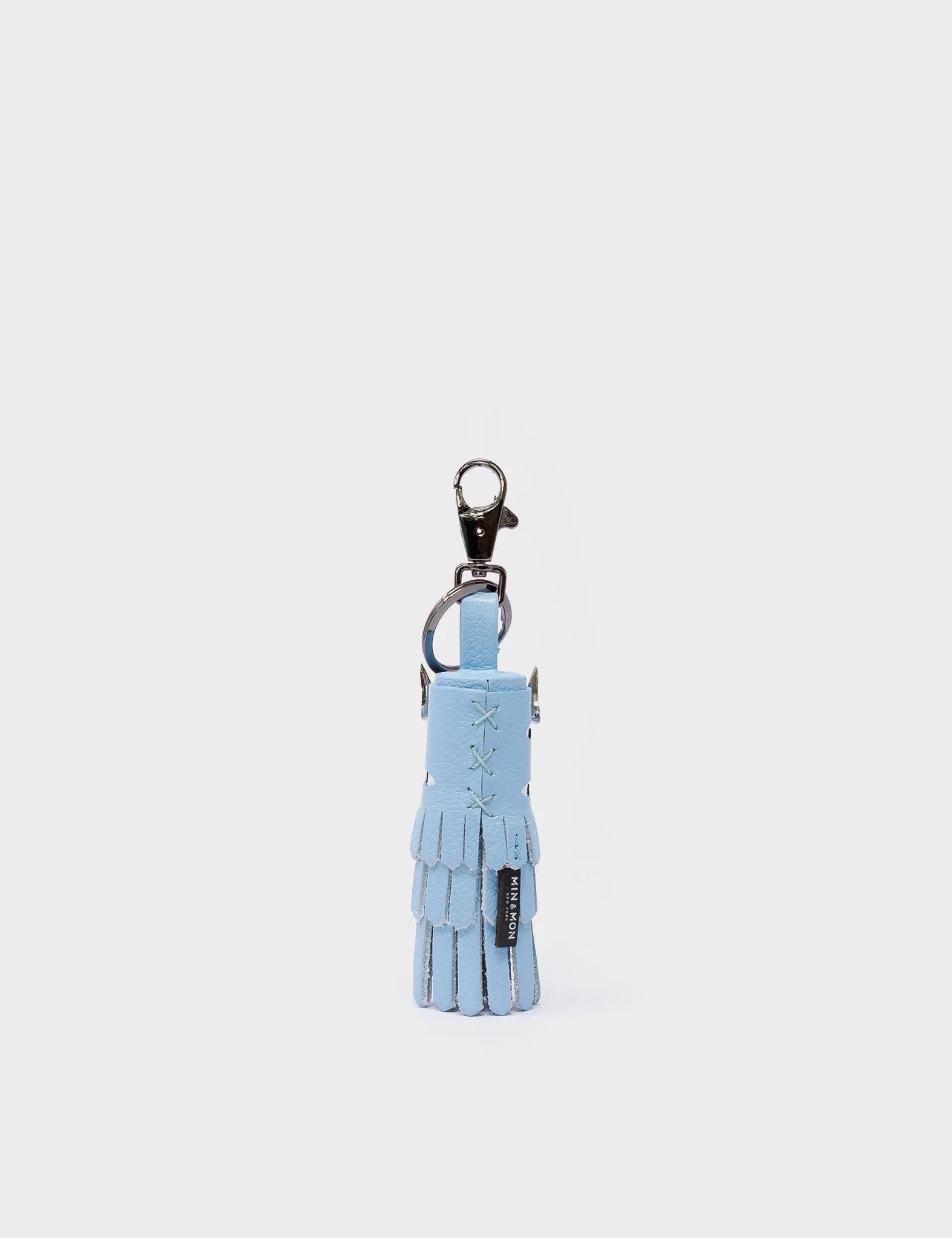 Oliver The Ox Charm - Splish Splash Blue Leather Keychain