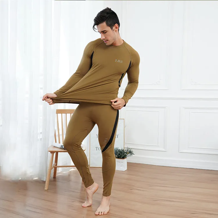 Outdoor Solid Color Winter Sports Thermal Underwear Set