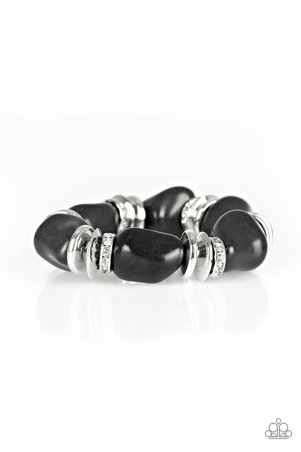 Paparazzi Accessories  - Stone Age Stunner #B664 Peg - Black Bracelet