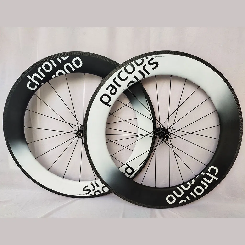 Parcours Chrono Carbon Wheelset, 77/86mm, Rim Brake - Custom Graphic