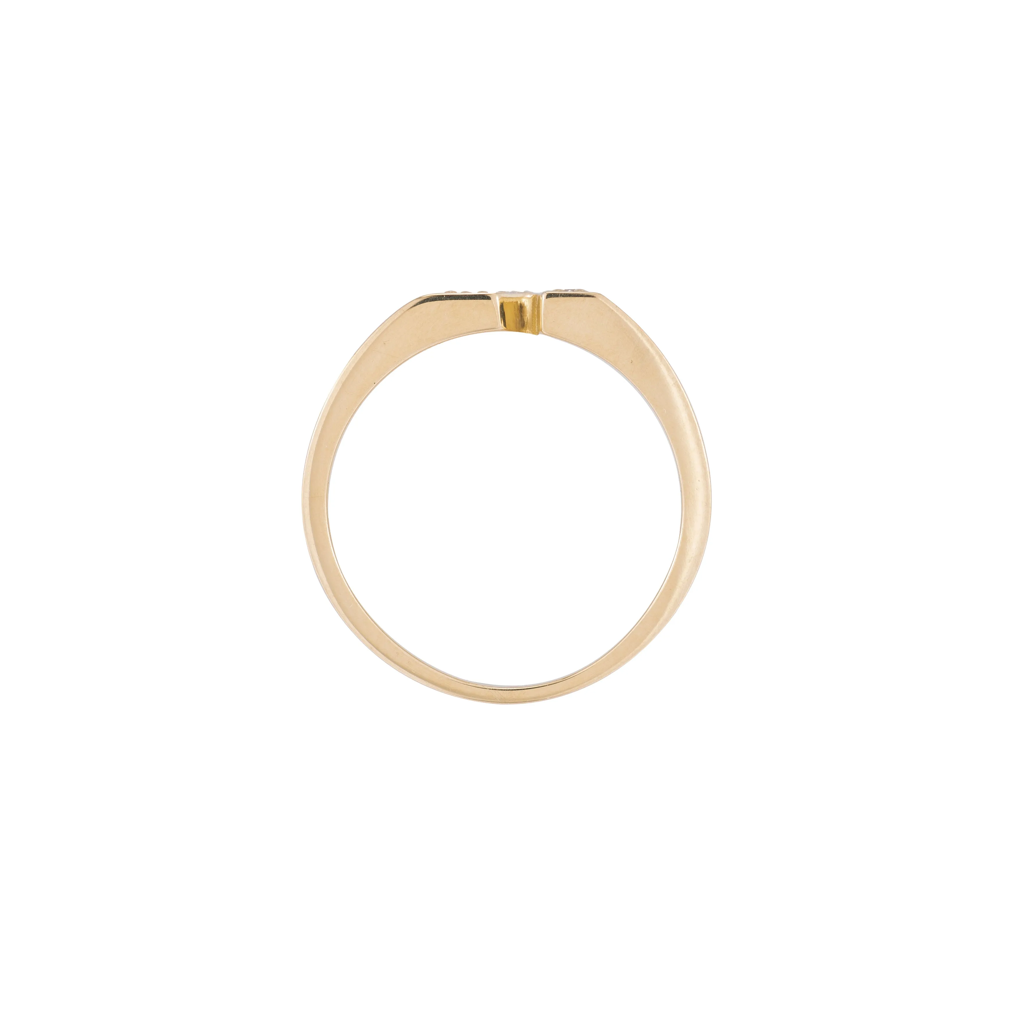 Pavé Letter Ring