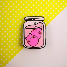 Pickled Eggs In Jar - Egg Kitties  - Hard Enamel Pins Series