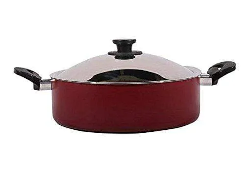 Pigeon by Stovekraft Non-Stick Biriyani Pot with Lid, 8.5 Litres,Red