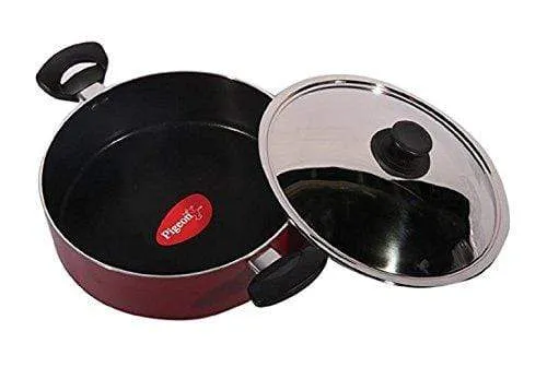 Pigeon by Stovekraft Non-Stick Biriyani Pot with Lid, 8.5 Litres,Red