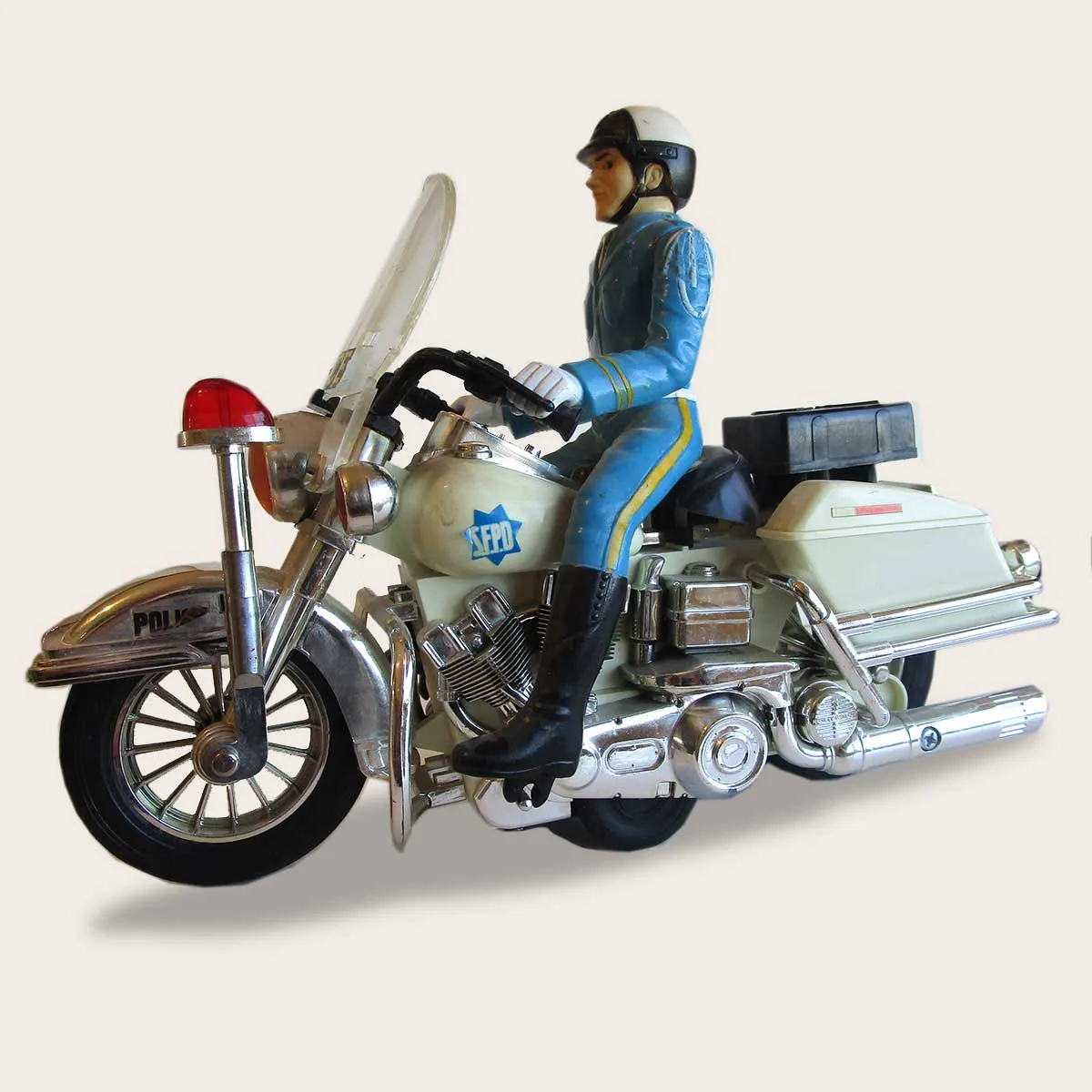 Police Motorcycle Roll Toy