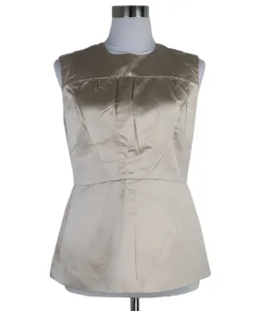 Prada Beige Silk Sleeveless Top sz 8