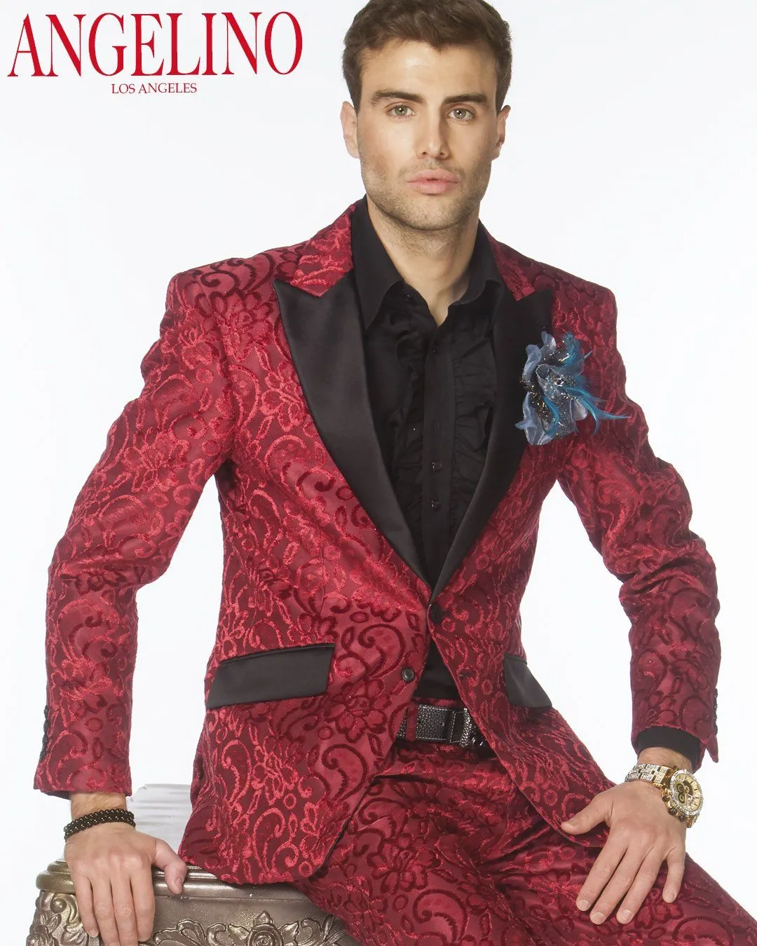 Prom Suits, Salsa Burgundy Suit - Tuxedo - Suit - Burgundy