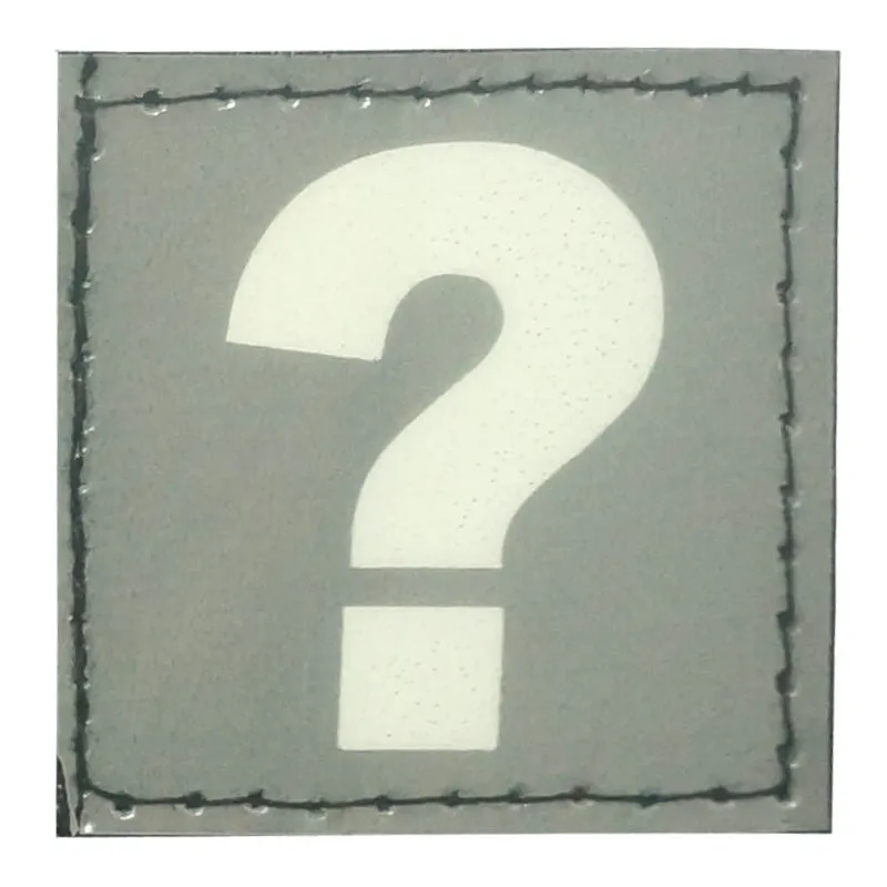 QUESTION MARK GITD PATCH - BLUE GLOW IN THE DARK