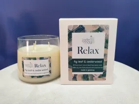 Relax - Fig Leaf & Cedarwood Soy Candle