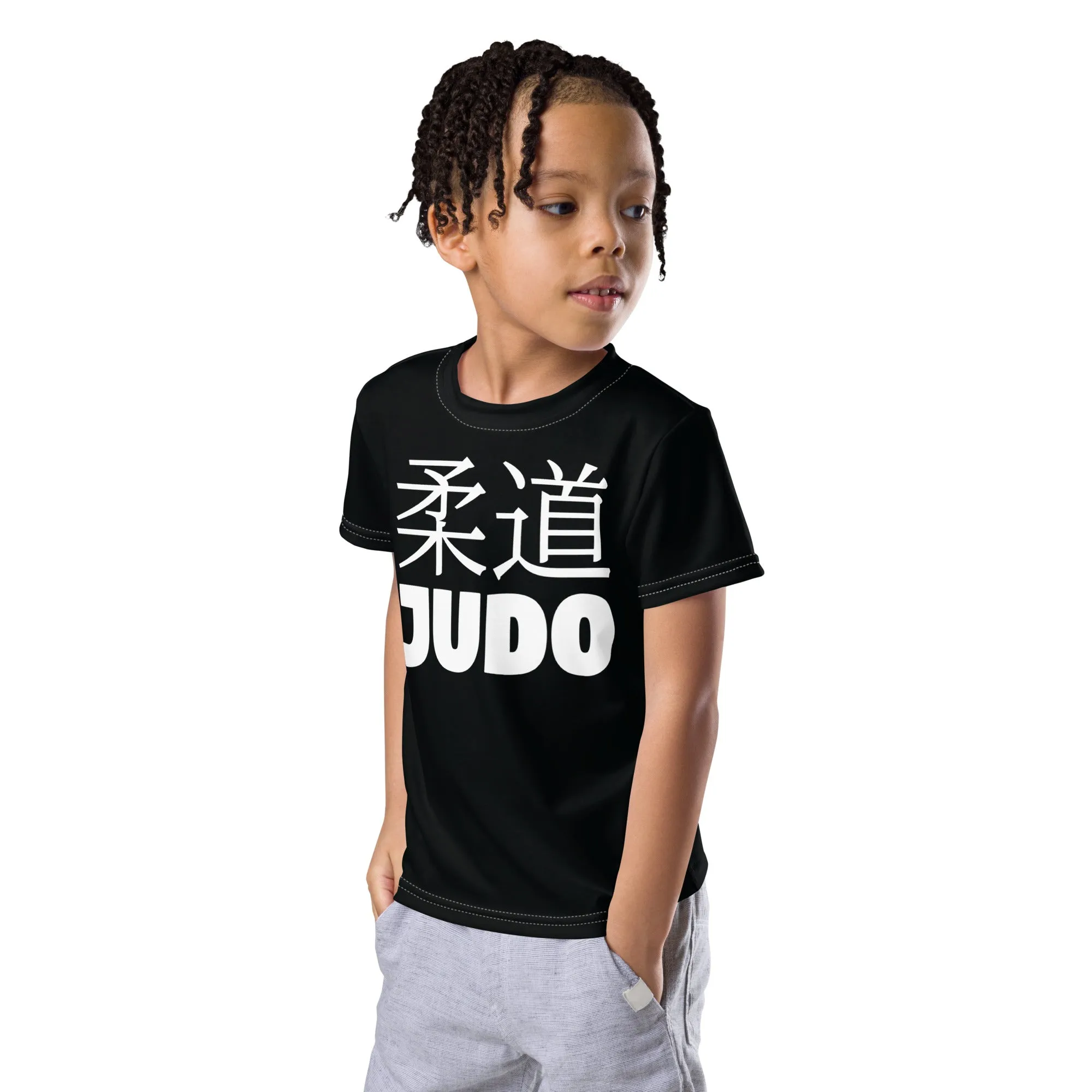 Reliable Comfort: Boy's Short Sleeve Classic Judo Rash Guard - Noir