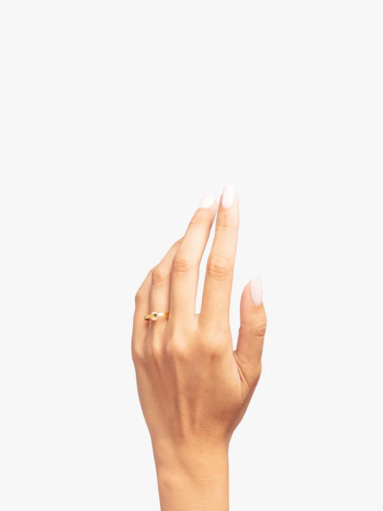 Ring Facet Pearl 14kt Solid Gold