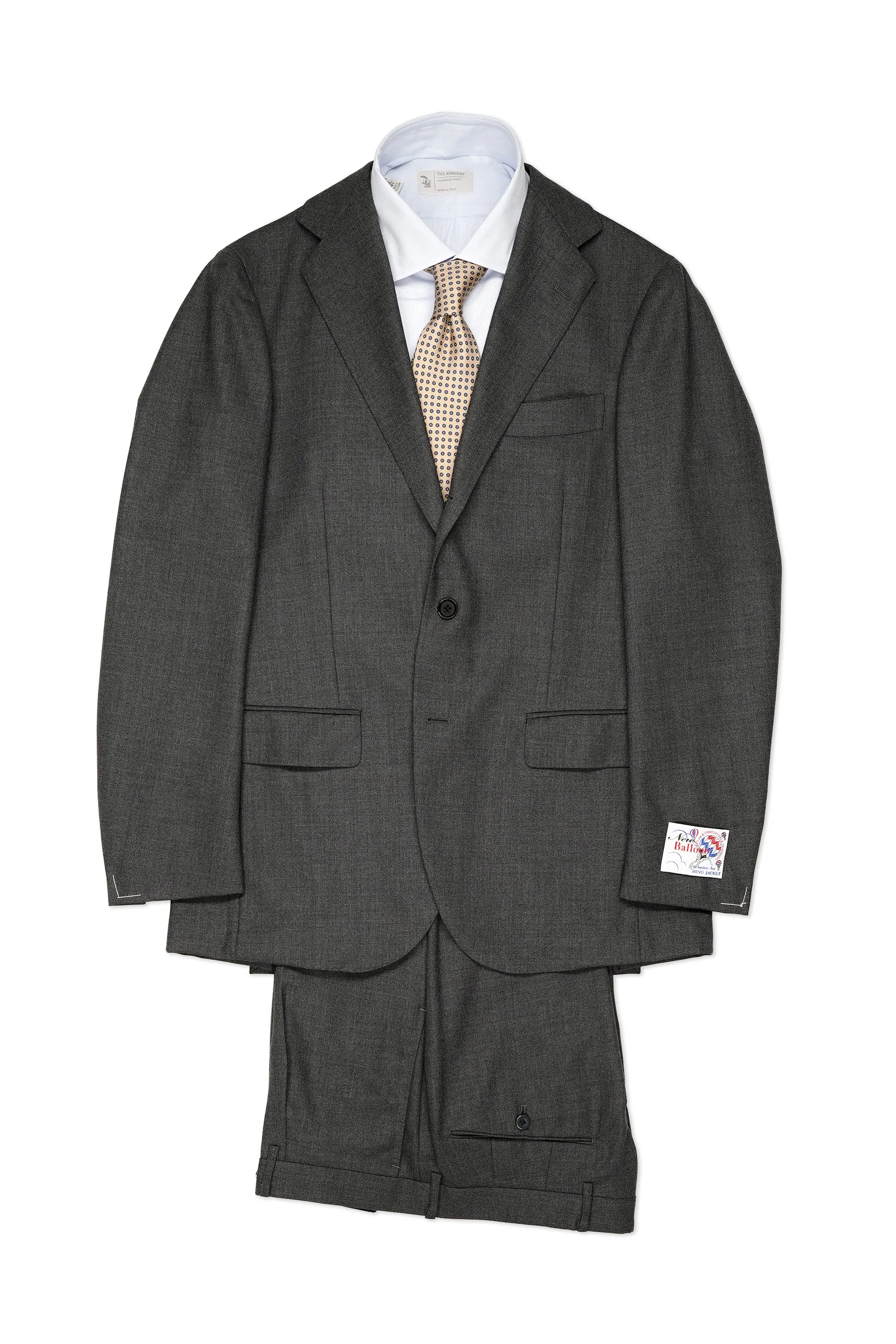 Ring Jacket 288A Mid-Grey 4-Ply Wool Suit