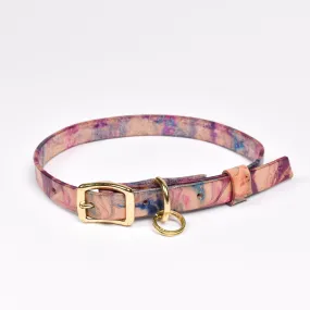 Small Pet Collar • Marbled Leather